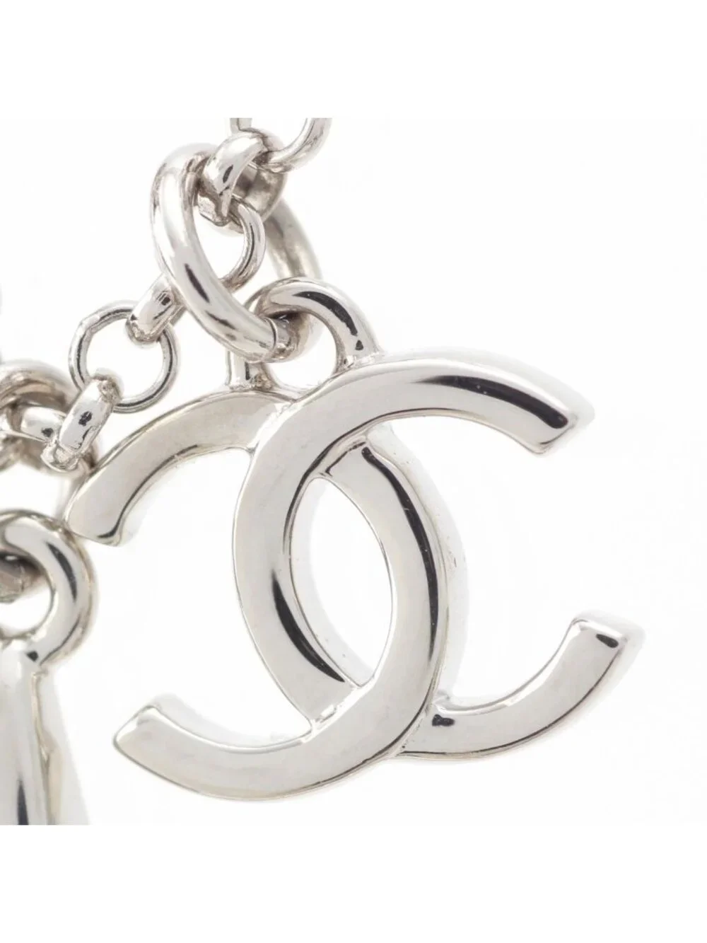 Chanel CC Logo Star Silver Necklace